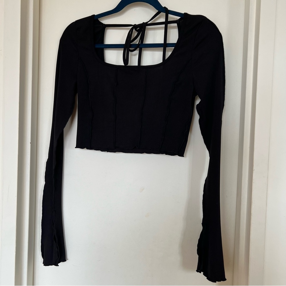 Crop top summer with sleeves, blouse